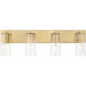Titus 4 Light 32 inch Modern Gold Bath Vanity Light Wall Light