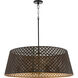Benedict 4 Light 32 inch Matte Black and Aged Brass Pendant Ceiling Light