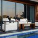 Remsen Java Black and Oyster White Outdoor Lounge Chair