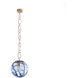 Amo 1 Light 12 inch Blue and Gold Pendant Ceiling Light