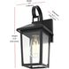 Riggs 1 Light 12.5 inch Black Outdoor Wall Sconce