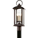 Chaplin 3 Light 24 inch Vienna Bronze Post Lantern