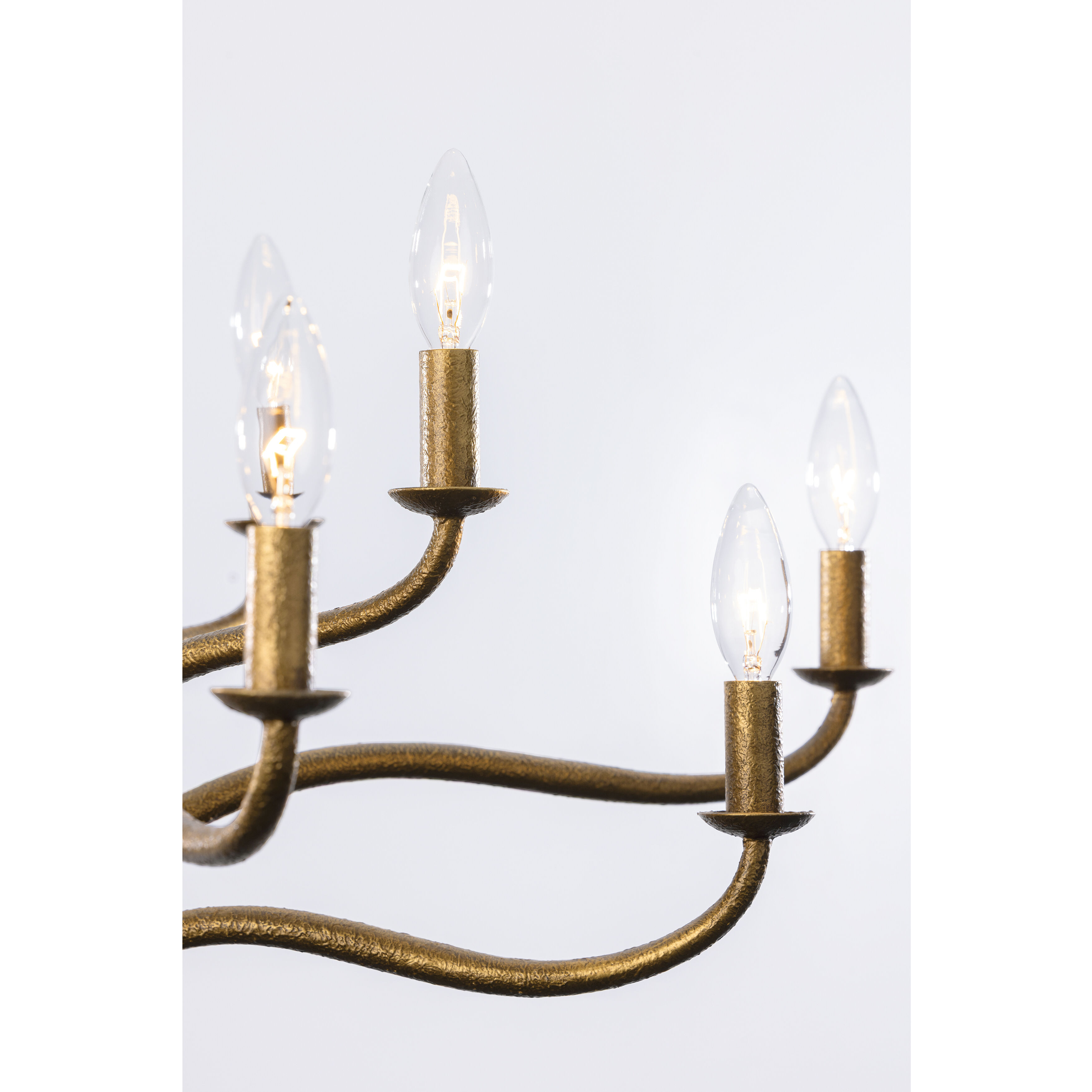 Dorianne 12 Light 34 inch Textured Dusken Brass Chandelier Ceiling Light