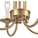 Cecil 4 Light 16 inch Natural Brass with Off White Semi Flush Mount Ceiling Light