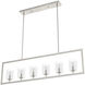 Kerrison 6 Light 48 inch Brushed Nickel Linear Chandelier Ceiling Light