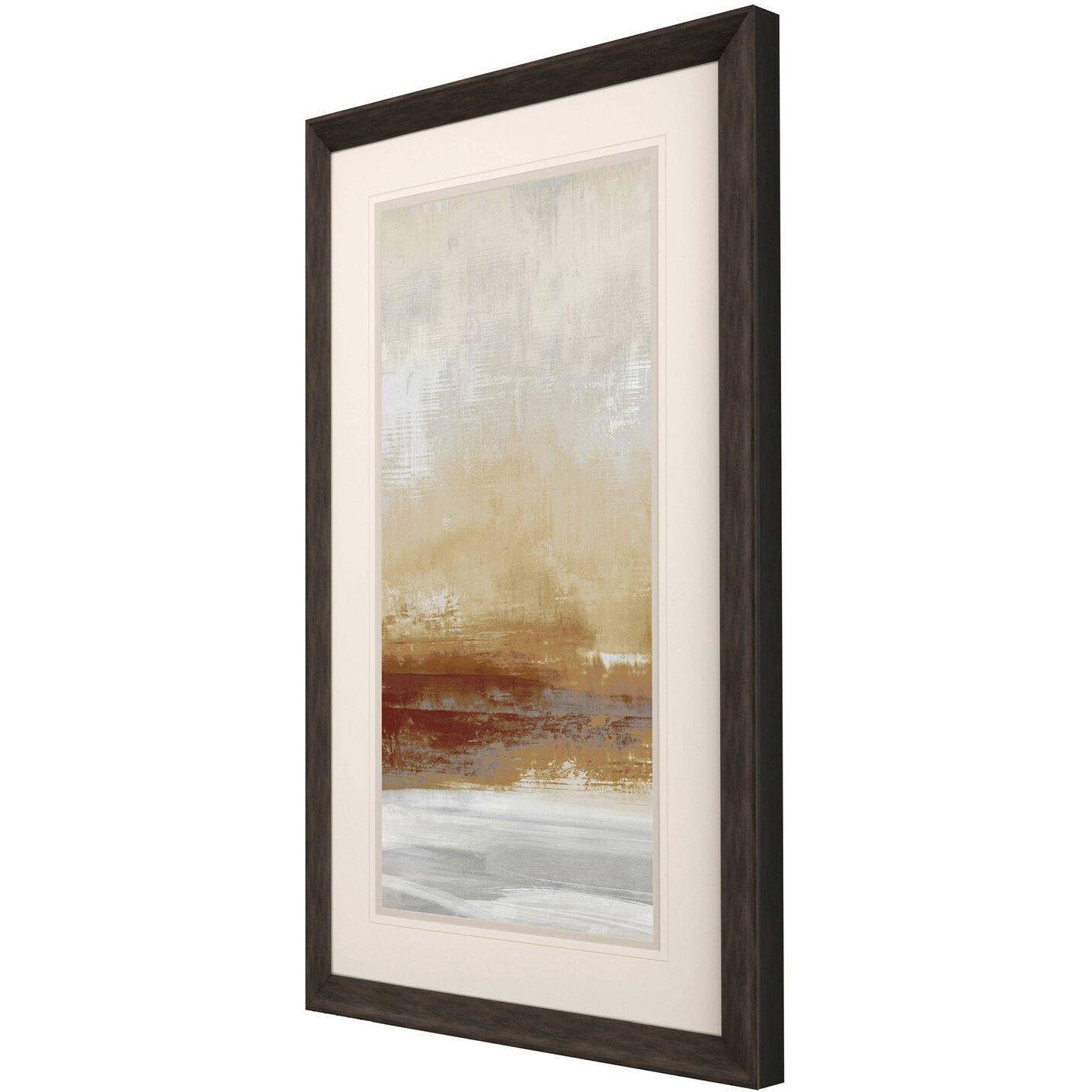 Unify Amber Yellow and Beige and Gray and Red Framed Art