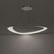 Oyster LED 33 inch Black Chrome Pendant Ceiling Light in 2700K, Black/Chrome, dweLED