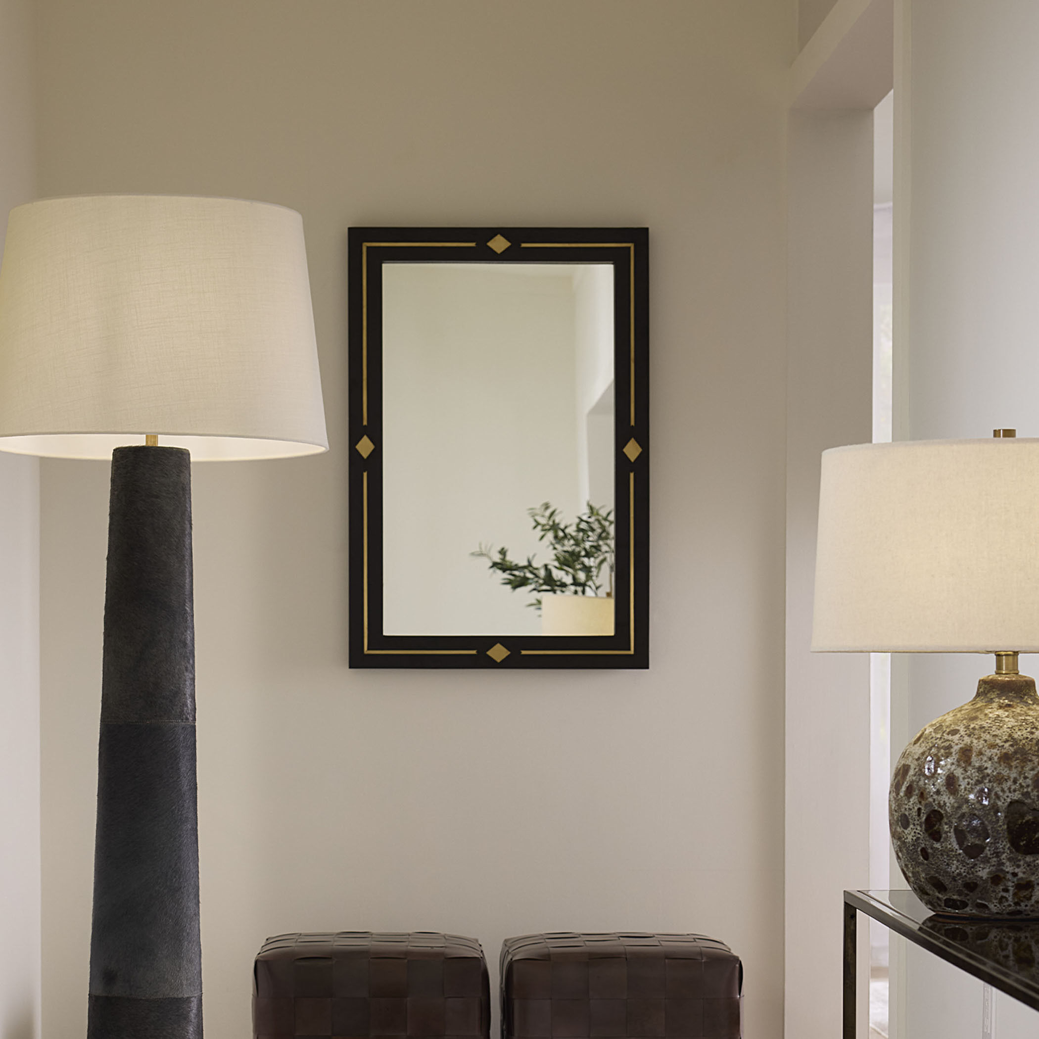 Lloyd 38 X 26 inch Black Mirror, Inline