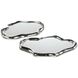 Flowing Silver Trays, Set of 2