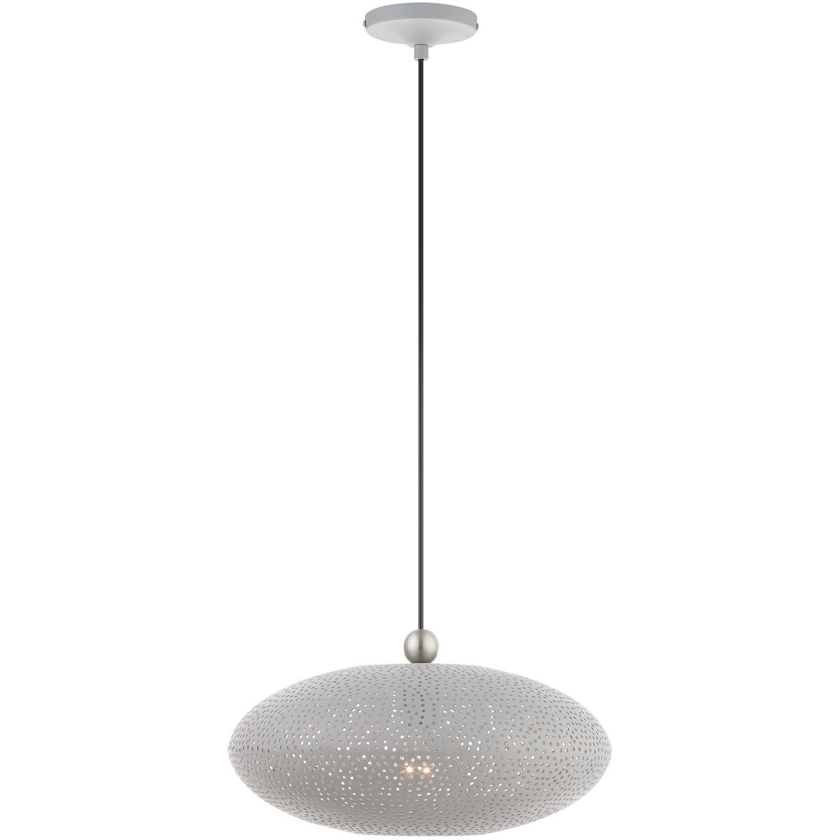Dublin 1 Light 16 inch Nordic Gray with Brushed Nickel Accents Pendant Ceiling Light