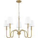 Jisele 5 Light 30 inch Rubbed Brass Chandelier Ceiling Light