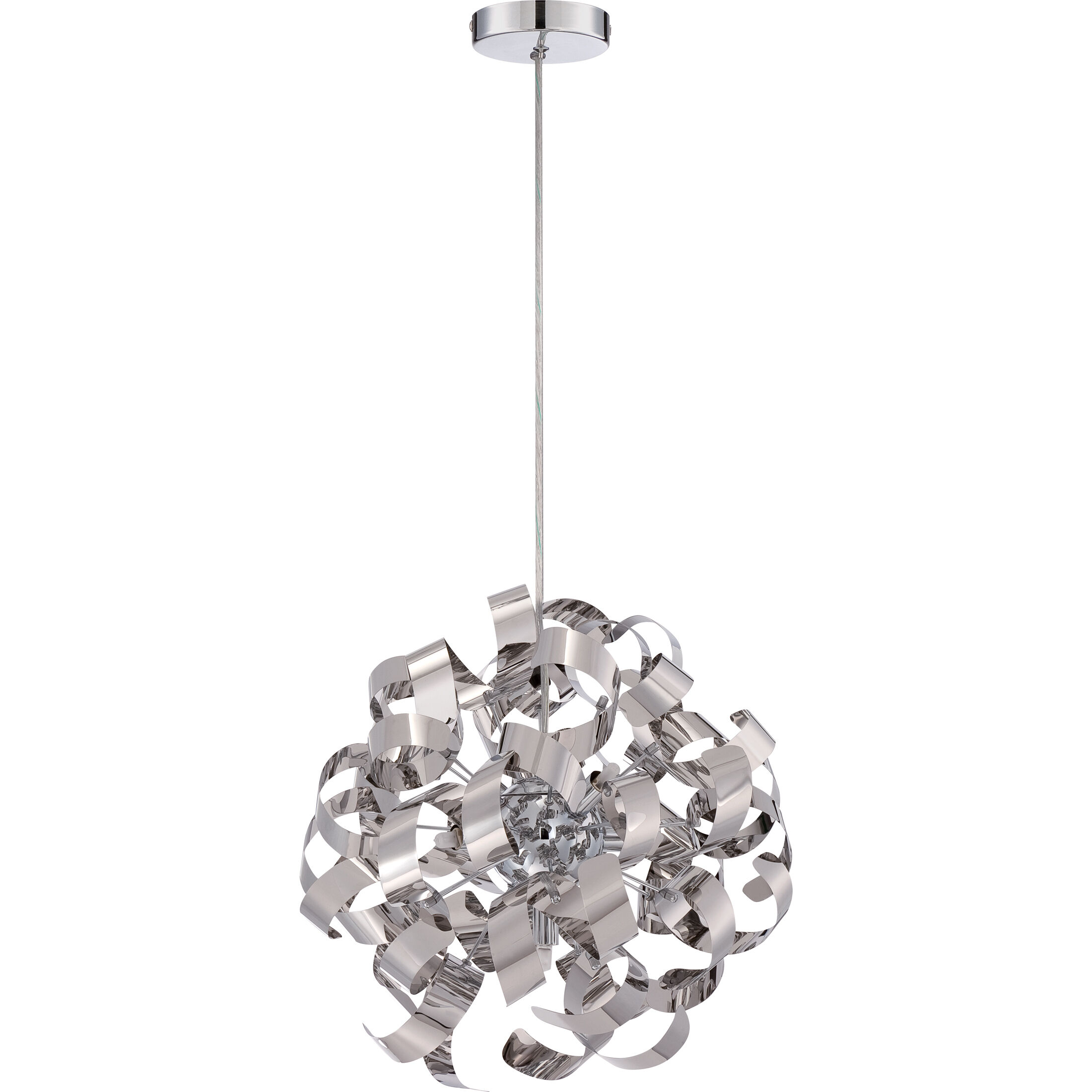 Ribbons 5 Light 17 inch Polished Chrome Pendant Ceiling Light