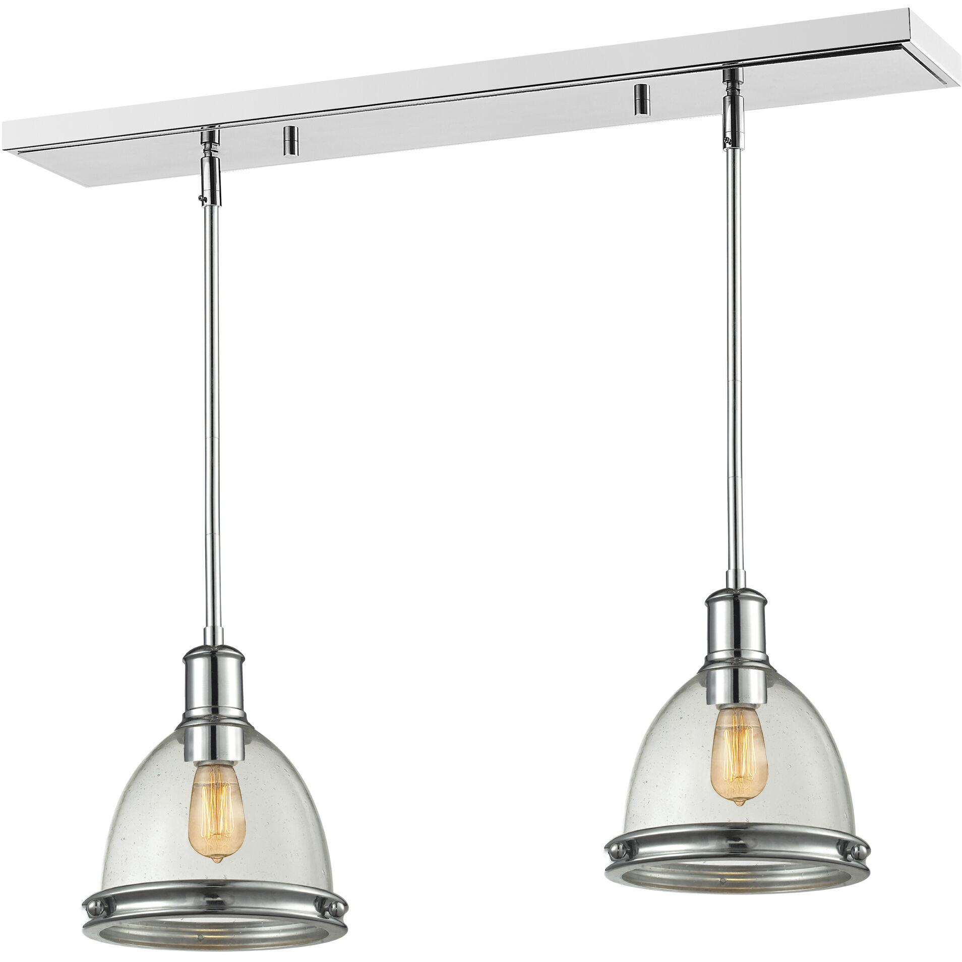 Mason 1 Light 30 inch Chrome Linear Chandelier Ceiling Light