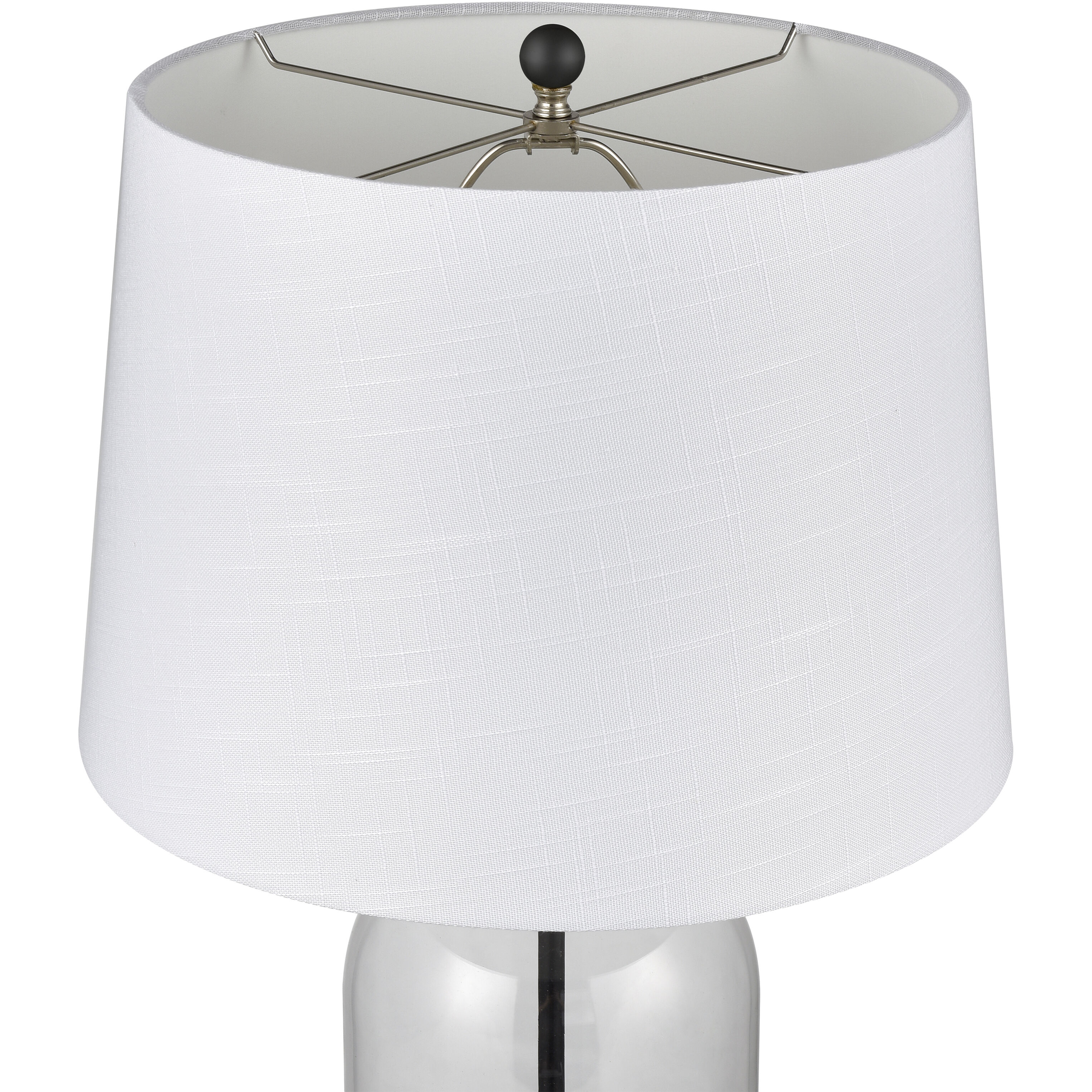 Lunaria 31 inch 150 watt Matte Black and Clear Table Lamp Portable Light