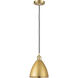 Ballston Dome 1 Light 8 inch Satin Gold Mini Pendant Ceiling Light