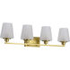 Lune 32 inch Vintage Brass Vanity Wall Light
