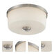 Lamina 3 Light 13.88 inch Brushed Nickel Flush Mount Ceiling Light