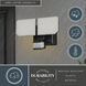 Outdoor Motion Sensor Security 2 Light 6.75 inch Black Outdoor Security Flood Light
