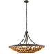 Ventura 8 Light 36 inch Matte Black and Gold Pendant Ceiling Light