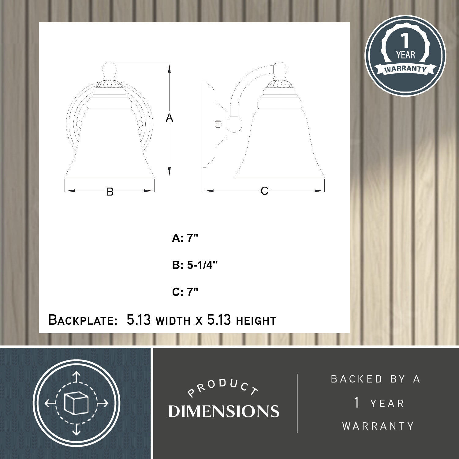 Standford LED 7 inch Oil Burnished Bronze Bathroom Light Wall Light