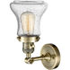Franklin Restoration Bellmont 1 Light 7 inch Antique Brass Sconce Wall Light in Seedy Glass, Franklin Restoration