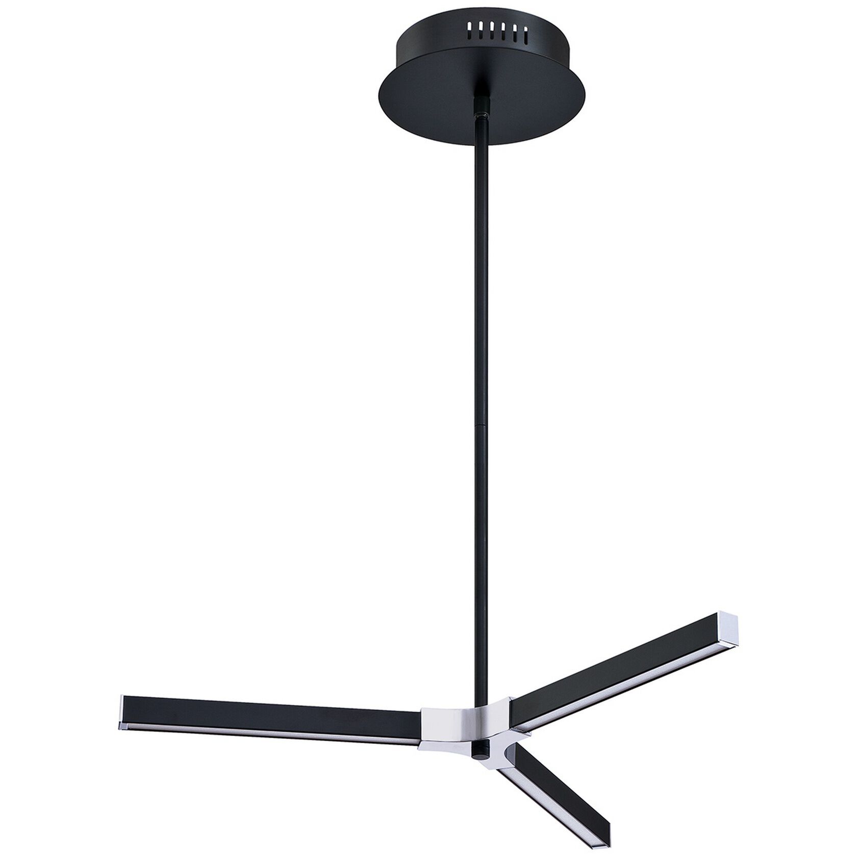 Stykx LED 24 inch Black and Chrome Pendant Ceiling Light