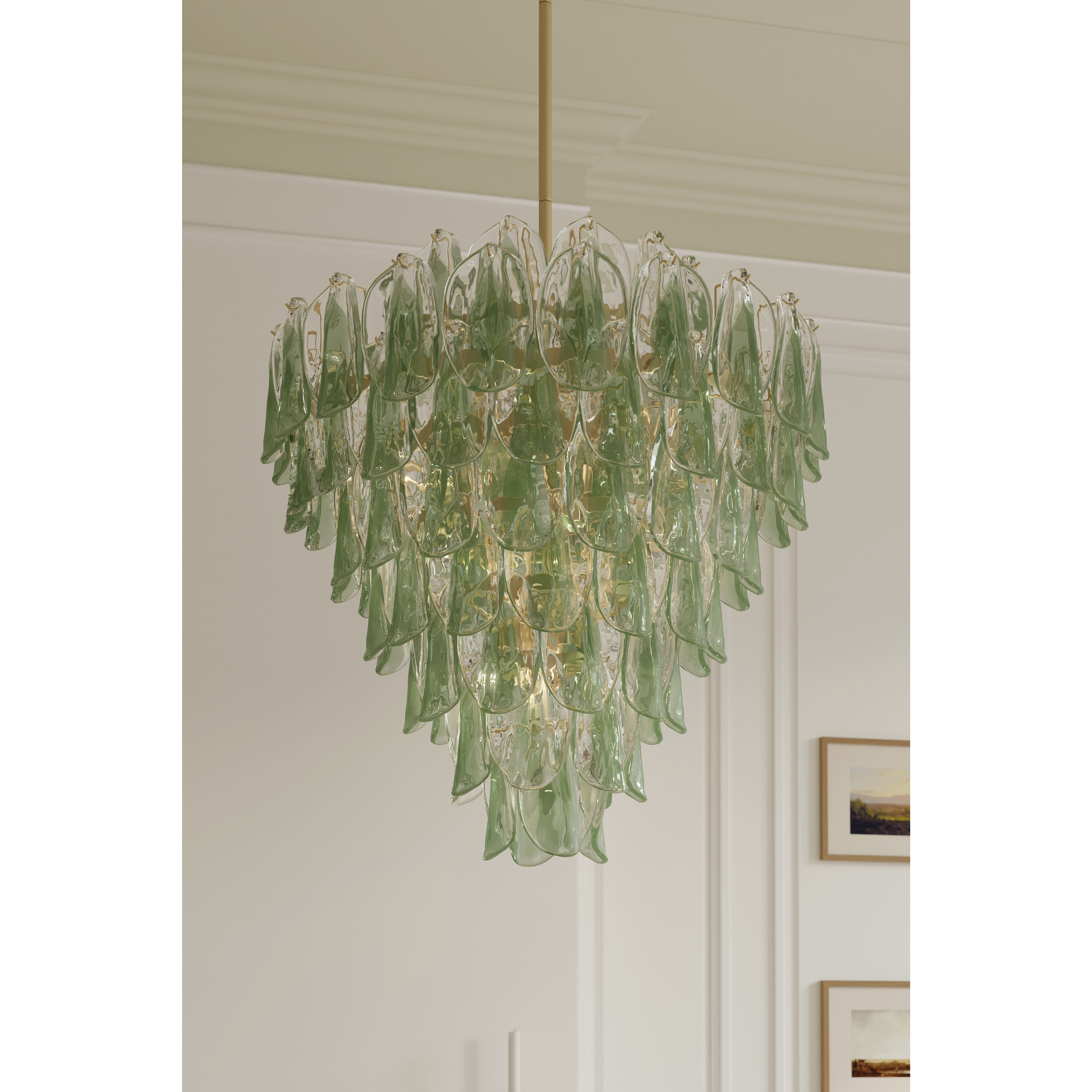 Verla Crest 21 Light 32.5 inch Legacy Brass Pendant Ceiling Light