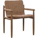 Sumba Twisted Golden Flax and Weathered Driftwood Outdoor Lounge Chair