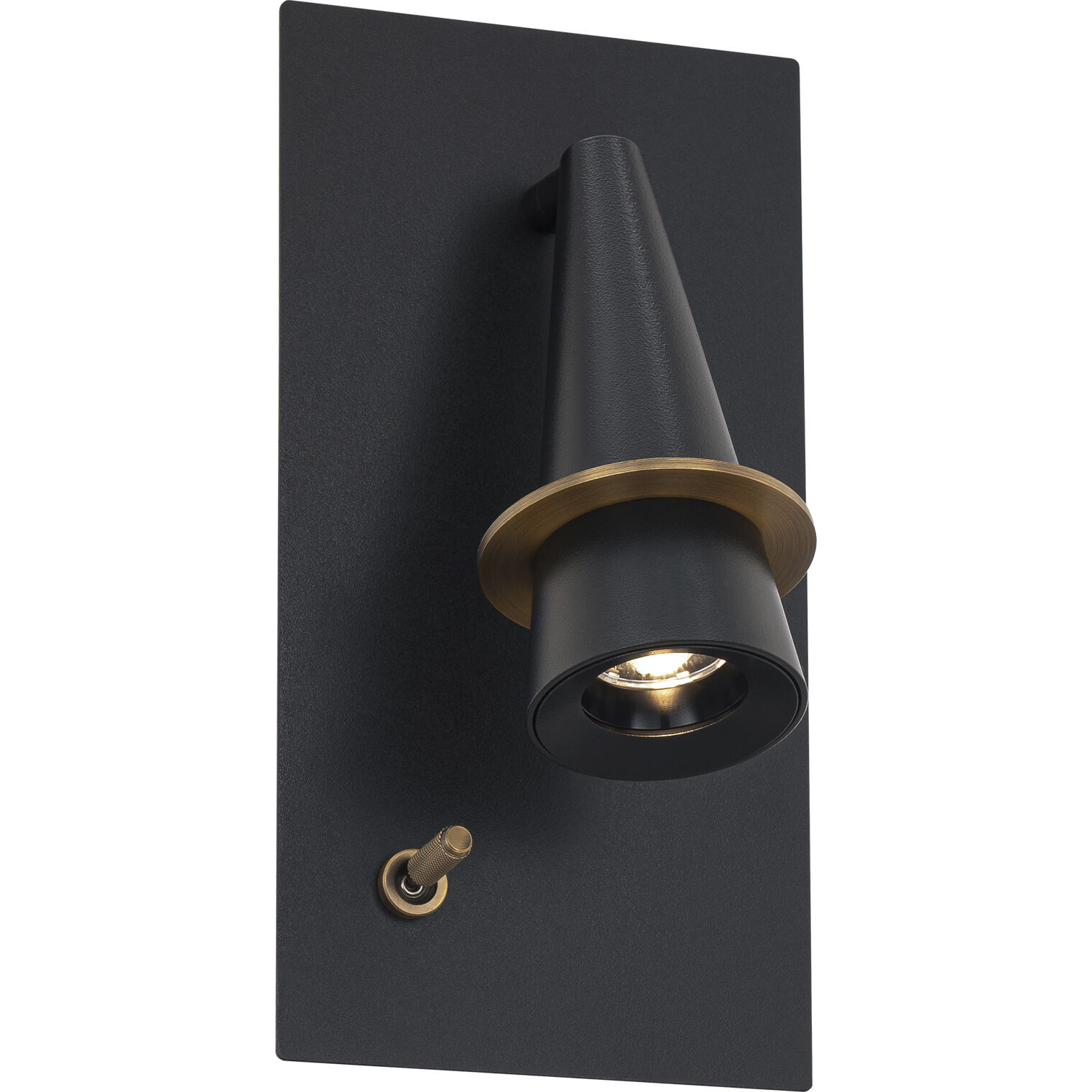 Wizard Indoor Wall Lighting in Black Aged Brass