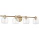 Valentina 4 Light 30 inch Champagne Gold Vanity Light Wall Light