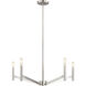 Vector 5 Light 28 inch Brushed Nickel Chandelier Ceiling Light