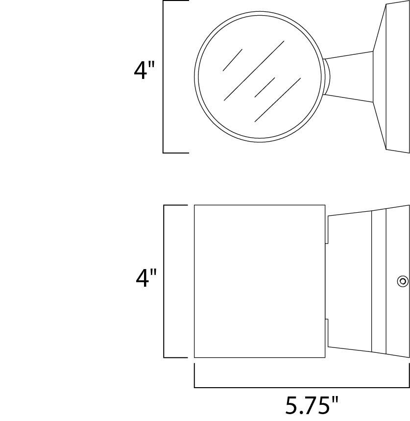 Lightray LED Wall Sconce Wall Light in Brushed Aluminum