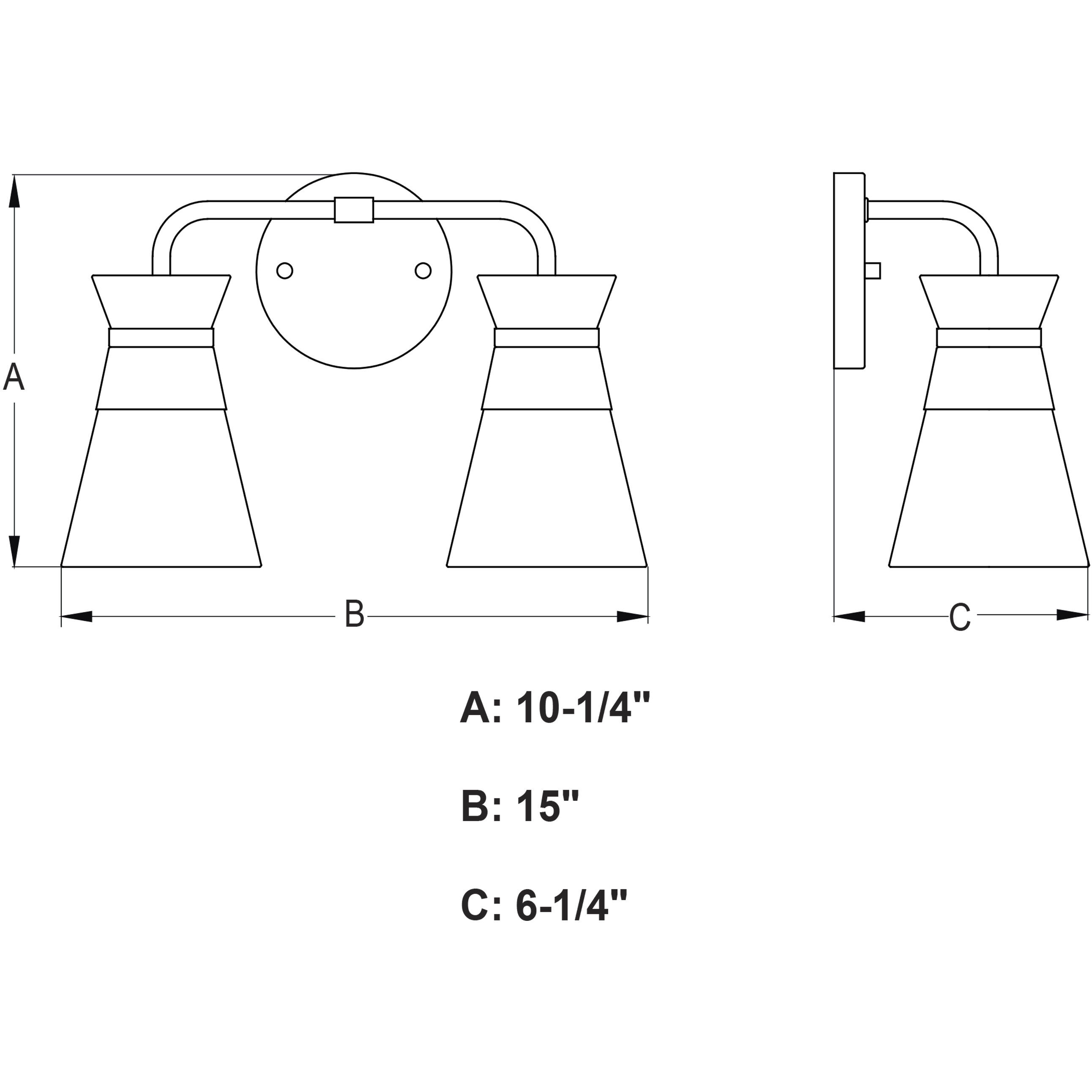 Harper LED 15 inch Natural Brass Bathroom Light Wall Light