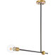Brees 1 Light 27 inch Black and Brass Pendant Ceiling Light