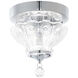 Signature Sterling LED 5.1 inch Polished Chrome Semi-Flush Mount Ceiling Light, Schonbek Signature