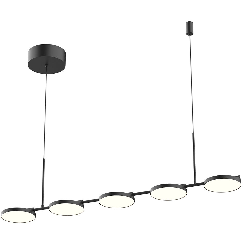Novel LED 37 inch Black Linear Pendant Ceiling Light