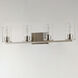 Sleek 4 Light 31 inch Satin Nickel Bath Vanity Wall Light