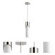 Ellipse LED 4 inch Polished Nickel Pendant Ceiling Light