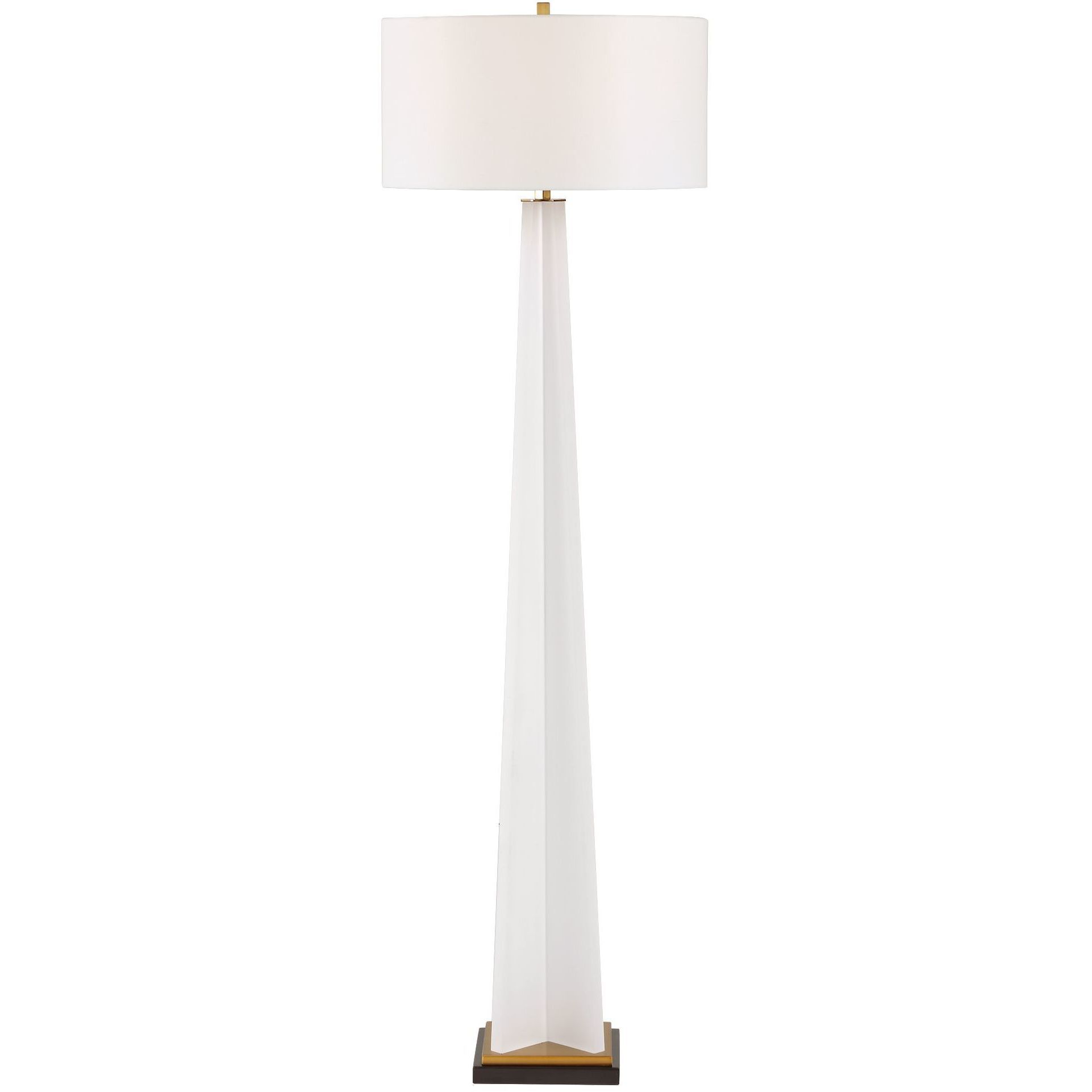 Rosin 66.25 inch 150 watt Frosted White Acrylic with Antique Brass and Black Floor Lamp Portable Light