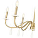 Toussant 6 Light 32 inch Modern Gold Chandelier Ceiling Light