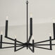 Portman 9 Light 34 inch Matte Black Chandelier Ceiling Light