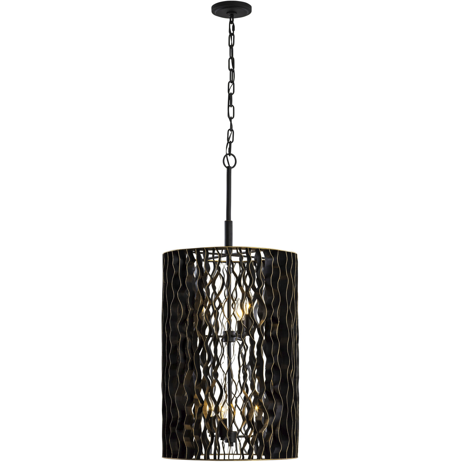 Estela 6 Light 16 inch Matte Black Foyer Ceiling Light, Smithsonian Collaboration