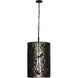 Estela 6 Light 16 inch Matte Black Foyer Ceiling Light, Smithsonian Collaboration