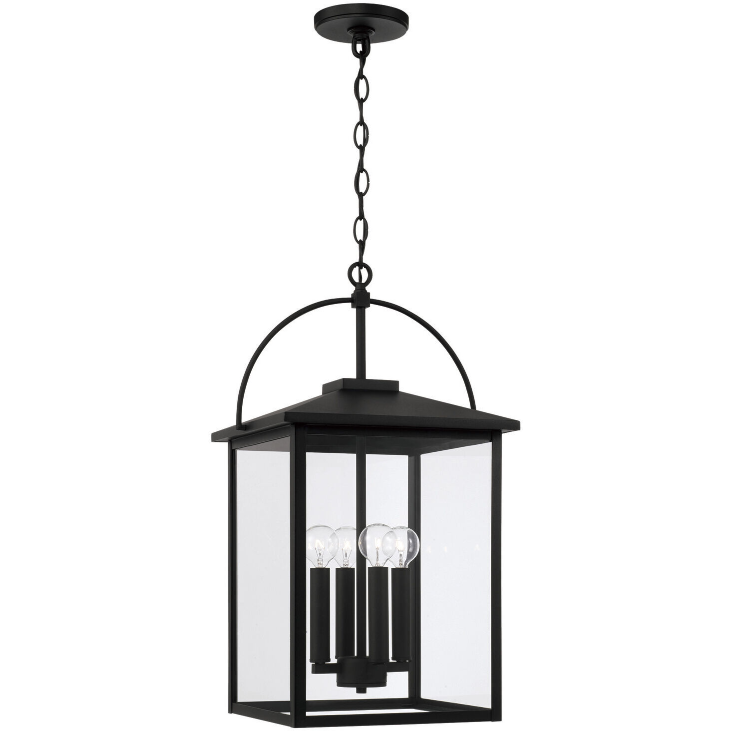 Bryson 4 Light 13.25 inch Black Outdoor Hanging Lantern