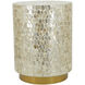 Anita 17.7 inch Gold/Black Accent Stool