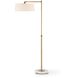 Branch Out 66.5 inch 100.00 watt Antique Brushed Brass and White Marble Floor Lamp Portable Light