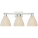 Natural Ballston Dome 3 Light 26 inch Brushed Satin Nickel Bath Vanity Light Wall Light