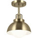 Niva LED 8 inch Champagne Bronze Semi Flush Mount Ceiling Light