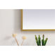 Pier 30 X 24 inch Brass LED Mirror