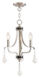 Laurel 3 Light 13 inch Brushed Nickel Mini Chandelier Ceiling Light